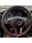 Dikişli Direksiyon Kılıfı Siyah Deri Noktalı Deri Kırmızı Dikişli Mercedes A180 (Fotodaki) Için 2