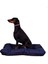 Yıkanabilir Köpek Minderi, Su Geçirmez Kumaş, Fermuarlı, 120x100, Simit Yatak, 15 cm, Lacivert 3