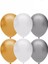 Metalik Beyaz-Gümüş-Gold Renklerde Balon Partisetleri 2