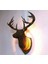 Doğal ahşap geyik kafa duvar dekoru, rustik tasarım, ampul dahil, kahverengi 7