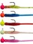 Hook Worm Jighead+Lrf Silikonu 1.5gr+4.5cm 5 Adet Head Pink+Fluorescent Yellow 1