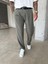 Erkek Baggy Fit Pileli Kumaş Pantolon Haki 4
