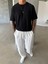 Old Money Desenli Basic T-Shirt - Siyah 2