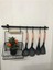 Kitchen Store Ferforje Metal Sepet Askı ve Kanca Set Siyah 2