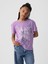 Kız Çocuk Lila Pullu Sequin Grafikli T-Shirt 1