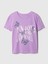 Kız Çocuk Lila Pullu Sequin Grafikli T-Shirt 2