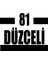 81 Düzceli Araba Sticker 17X17 cm Siyah 1