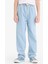 Erkek Çocuk Esnek Belli Düz Paça Jean Pantolon F6899A825SM 1