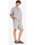 %100 Keten Relax Fit Bermuda ŞORT F4599AX25HS 2