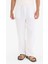 %100 Keten Relax Fit Üç Cepli Geniş Paça Pantolon F4601AX25HS 1