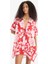 Regular Fit Tropikal Desenli Şifon Plaj Kimono-Fall in Love E8221AX25SP 1