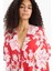 Regular Fit Tropikal Desenli Şifon Plaj Kimono-Fall in Love E8221AX25SP 4