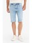Slim Fit Dar Kesim Jean Bermuda Şort F4685AX25SM 1