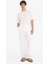 %100 Keten Relax Fit Üç Cepli Geniş Paça Pantolon F4601AX25HS 5
