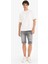 Slim Fit Dar Kesim Jean Bermuda Şort F4692AX25SM 3