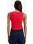 Regular Fit Basic Düz Bisiklet Yaka Kırmızı Atlet F3534AX25SM 5