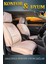 Renault Scenic Rx4 Uyumlu 3 Tekli Lüx Deri Oto Koltuk Kılıfı Ön Arka Takım Safir Bej 1