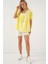 Önü Bağcıklı Kısa Kol Bluz 962 - Sarı 2