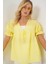 Önü Bağcıklı Kısa Kol Bluz 962 - Sarı 3