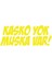 Kasko Yok Muska Var Araba Sticker 17X17 cm Sarı 1