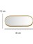3'lü Oval Ayna Duvar Aksesuarı - Çok Amaçlı Sunumluk, 12x30 cm, Turuncu 3
