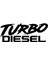 Turbo Diesel Araba Sticker 17X17 cm Siyah 1