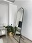 Siyah Metal Çerçeveli Oval Ayna 180x70 cm, Şık ve Modern Tasarım 2