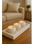 Beyaz beton mumluk ve tealight dekorasyon seti, şık ve modern hediye seçeneği 2