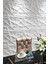 3D Beyaz PVC Duvar Paneli, 50x50cm, Kendinden Yapışkanlı, Modern Tasarım 4