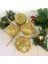 - 4 Adet Luxury Seri Cici Ağaç Süsü Gold Topaç Drstr 1