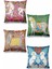 Çift taraflı süet kırlent kılıfı seti, renkli ve şık dekorasyon için ideal, 4'lü. 1