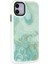 Iphone 12 Kılıf Moda Simli Kapak - Yeşil Drstr 2