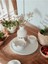 Şık Beyaz Seramik Set, Vanilya Kokusu, Mumluk ve Vazo Tasarımı, Aromalı, Renk: Beyaz 1