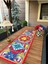 Kırmızı portföyino, limon desenli dikdörtgen tasarım, polyester, 50x150 ölçü 2