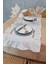 Vintage fırfırlı keten masa örtüsü, doğal ve şık 40x110 cm, dikdörtgen şekil 1