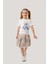 Kız Çocuk Pamuklu T-Shirt Keten Etekli Yazlık Takım 6-9 Yaş 5