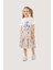 Kız Çocuk Pamuklu T-Shirt Keten Etekli Yazlık Takım 6-9 Yaş 6