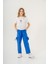Kız Çocuk Pamuklu T-Shirt Keten Pantalonlu Yazlık Takım 6-9 Yaş 5