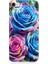 Apple iPhone 7 Uyumlu Gökkuşağı Renkli Güller Desenli Silikon Kılıf 1