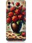 Apple iPhone 12 Mini Uyumlu Kırmızı Vazoda Gül Ziyafeti Desenli Silikon Kılıf 1