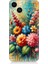 Apple iPhone 13 Uyumlu Soyut Dokunuşta Bahar Buketi Desenli Silikon Kılıf 1