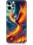 Apple iPhone 12 Pro Uyumlu Ateşle Dans Eden Anka Desenli Silikon Kılıf 1