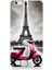 Apple iPhone 6 Uyumlu Pembe Scooter Eyfel Önü Desenli Silikon Kılıf 1
