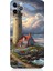 Apple iPhone 11 Pro Uyumlu Kayalıkta Gök Altında Deniz Feneri Desenli Silikon Kılıf 1