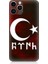 Apple iPhone 14 Pro Uyumlu Göktürk Ay Yıldız Kompozisyonu Desenli Silikon Kılıf 1