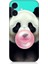 Apple iPhone 16 Plus Uyumlu Sakız Çiğneyen Tatlı Panda Desenli Silikon Kılıf 1