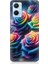 Oppo A96 Uyumlu Gökkuşağı Güllerin Patlaması Desenli Silikon Kılıf 1