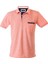 Polokoton Marka Polo Yaka T-Shirt – Somon Beyaz Renk, Cepli, % 100 PAMUK Iki Renkli Özel Pike Kumaş, Erkek Yazlık Model 1
