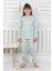 %100 Pamuk Süprem Penye Kumaş Avokado Desenli Uzun Kollu Bisiklet Yaka Kız Çocuk Pijama 1