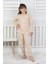 %100 Pamuk Süprem Penye Kumaş Avokado Desenli Uzun Kollu Bisiklet Yaka Kız Çocuk Pijama 4